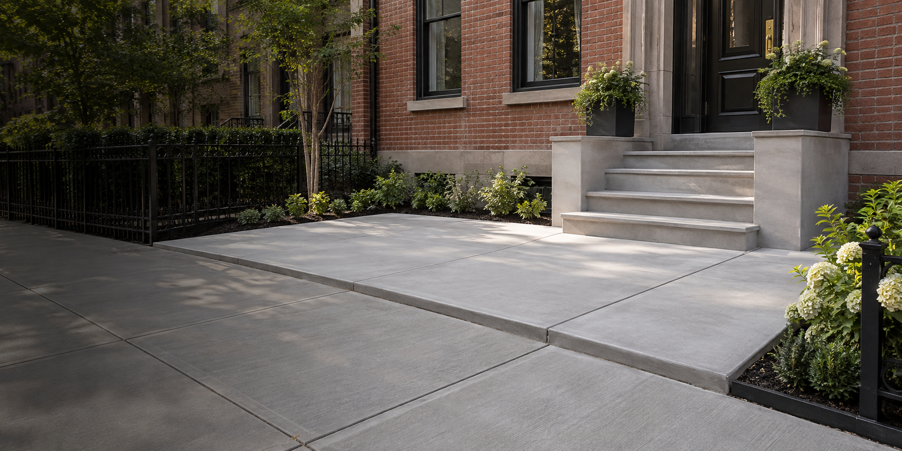 Front Yard Concrete NYC project in New York